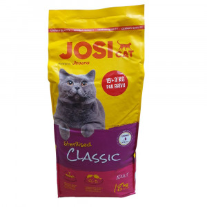 Josera JosiCat Sterilised Classic 15kg +3kg DĀVANĀ!